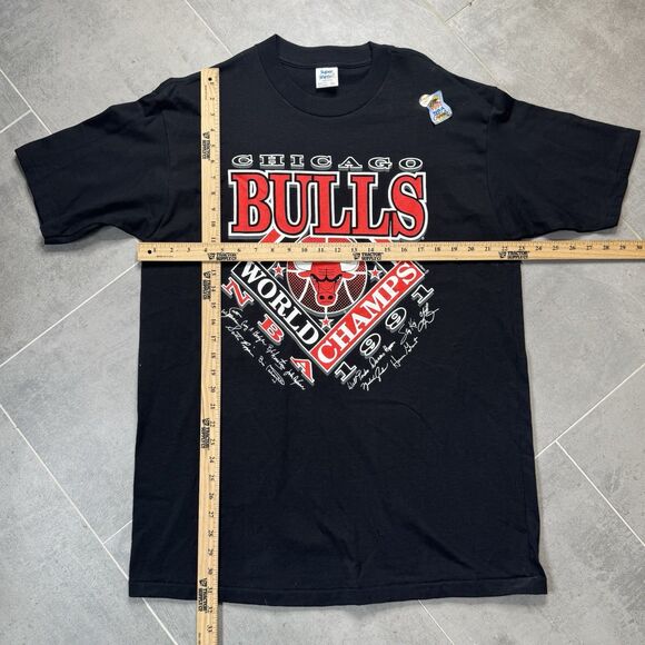 Vintage 1991 Chicago Bulls NBA Finals Champions T-Shirt XL Made in USA - Picture 5 of 9